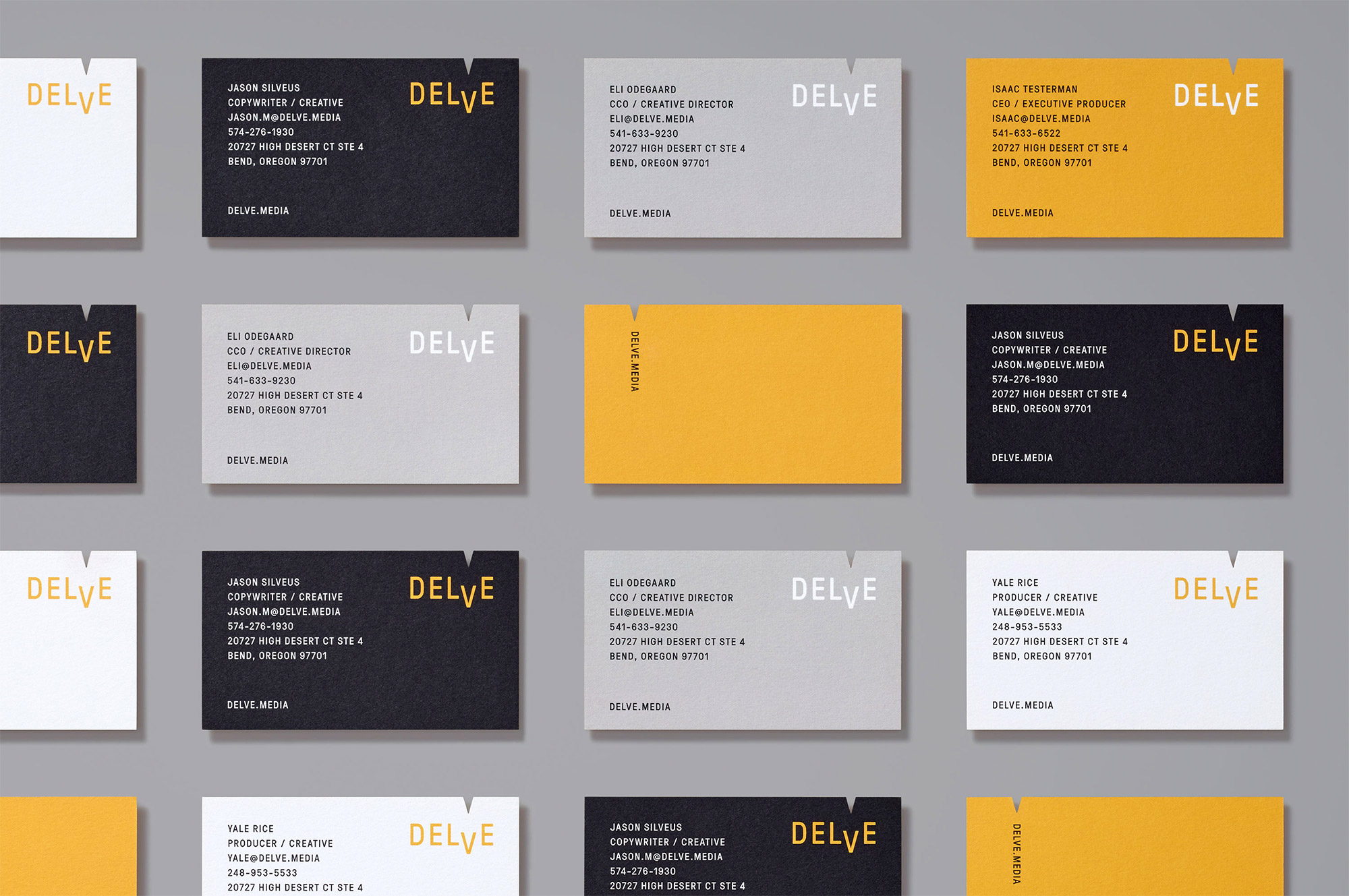 delve film production business cards